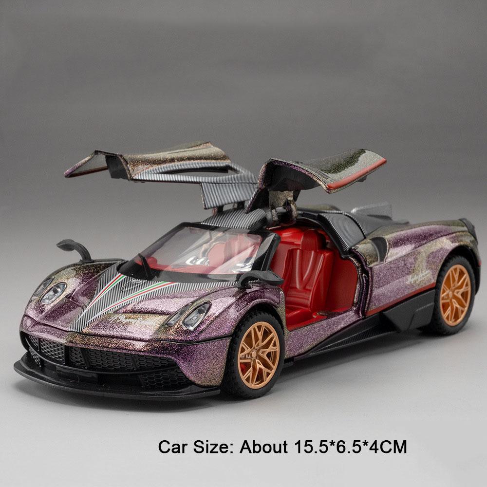 

1:32 Pagani Zonda Huayra BC Toy Sports Car Model Alloy Diecast Light Music Doors Opened Vehicles Models Collection Gift for Boys
