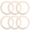 6Pcs Round Wooden Wreath Frames DIY Christmas Wreath Craft Rings for Holiday Decor Garden Patio Wall Hanging Decorations