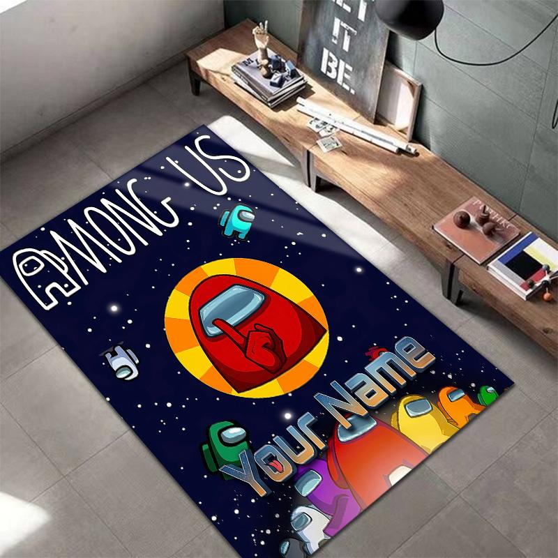 Among Custom Name Carpet Rug For Living Room Bedroom Home Sofa Decoration,Kids Play Non-slip Floor Mat