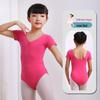 Girls' Summer Ballet Dance Leotard - Short-Sleeved Gymnastics Jumpsuit for Children's Chinese Dance Training