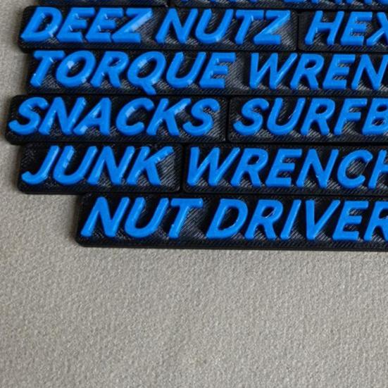 1 Set Toolbox Drawer Tags 3D Magnetic Tool Chest Organizer Labels Reusable Easy To Read Printing Mini Toolbox Drawers Organization Stickers