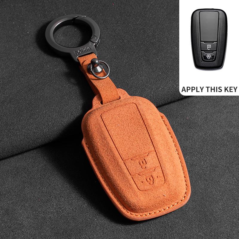 Suede Car Remote Key Case Cover for Toyota RAV4 Crown Hilux Fortuner Camry Land Cruiser Prado Prius Camry CHR C-HR Protector Fob