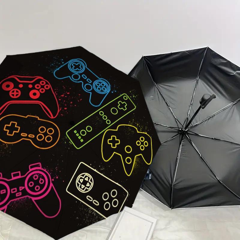 1pc Video Game Controllers Umbrella with Plastic Handle,Suitable for All Seasons Home Travel Outdoor UmbrellaDD473