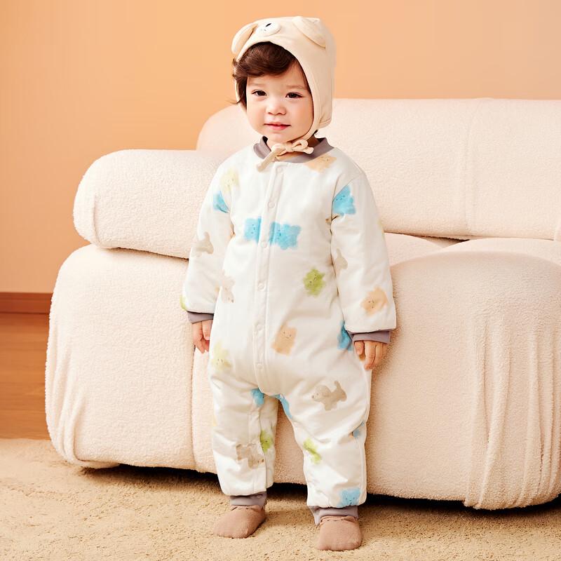 Mini Balabala Plant Core Thermal Padded Baby Jumpsuit 90