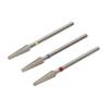3pcs Nail Drill Bits Professional Russian Style Front Replaceable Grinding Head for Nail Polishing and Removal