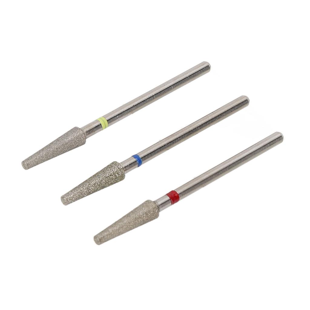 3pcs Nail Drill Bits Professional Russian Style Front Replaceable Grinding Head for Nail Polishing and Removal