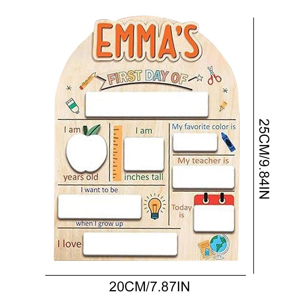 Personalizowane Znaki Pierwszy i Ostatni Dzień Szkoły Rekwizyty do Zdjęć Powrót do Szkoły Tabliczka Pierwszy Dzień Szkoły Wielokrotnego Użytku dla Dzieci Do Szkoły