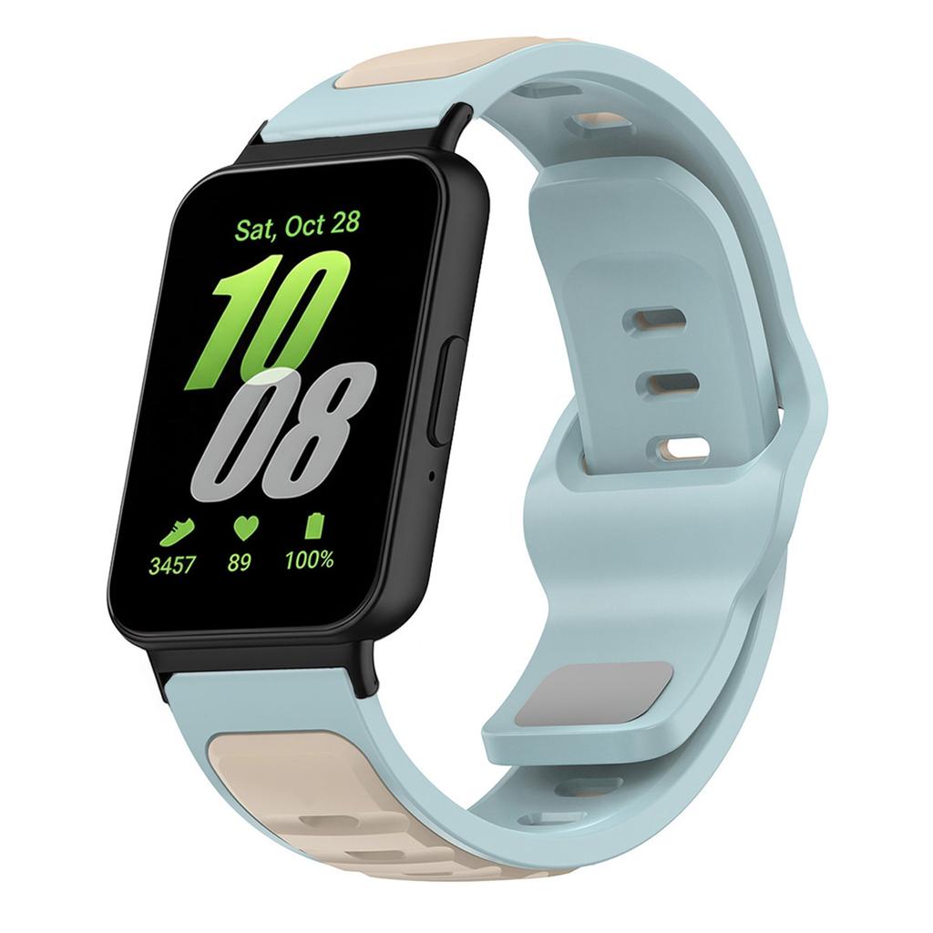 Two Tone Silicone Band For Samsung Galaxy Watch Fit 3 Sport Strap For Galaxy Fit3 Adjustable Smartwatch Breathable Bracelet