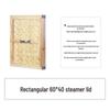Rectangular Wooden Food Steamer with Bamboo Frame and Lid