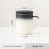 Zen Black Ceramic Tea Mug with Lid and Filter