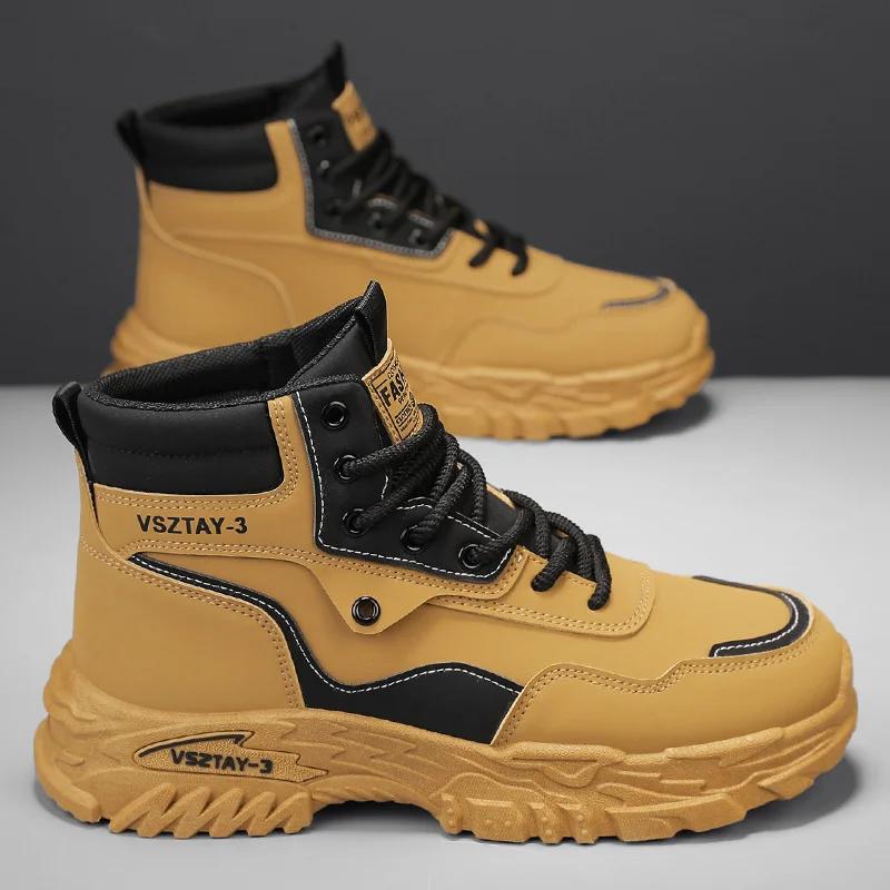 2026 Neue Herbst-Winter-Schuhe für Herren Outdoor Rutschfest Verschleißfest Kurze Stiefel Mode Komfort Freizeit Herrenschuhe Botas Hombre