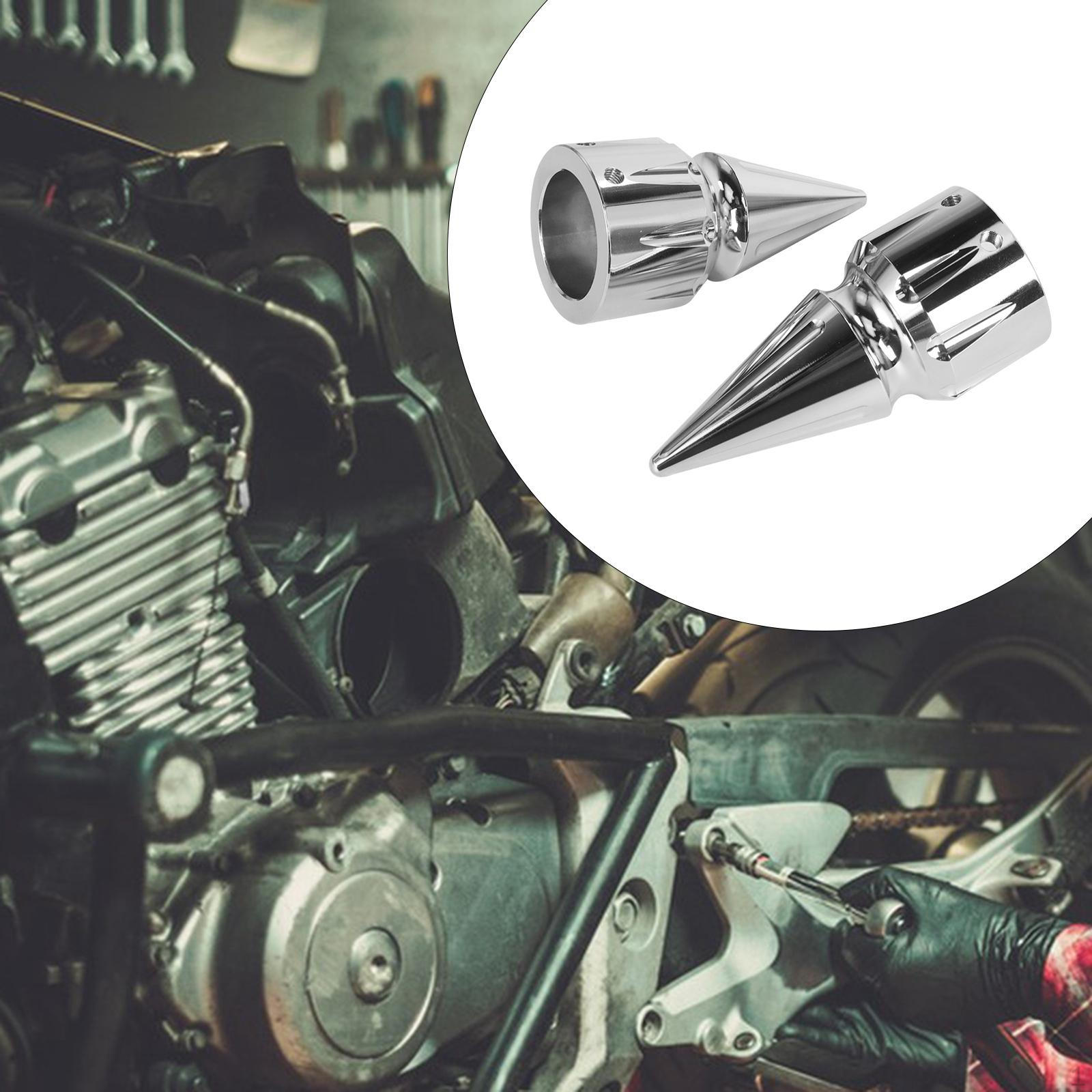 

2 шт. Накладки на гайки передньої осі Деталі мотоцикла Професійна надійна практична заміна срібний