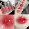 Cappuvini Little Milk Bottle Moisturizing Lip Gloss: Glass Mirror Jelly Glaze Lipstick for Young Women