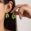 Small Fresh Qingti Grape Double-Layer Beaded Stud Earrings Sweet Light Luxury Mori Niche Design High-End Earrings