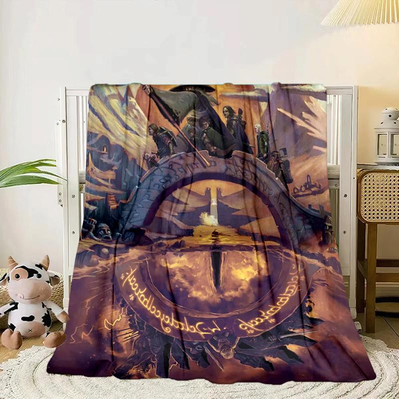 Middle-earth Map Adventure The Lord Blanket Flannel Blanket for Bed, Sofa, Camping, Hiking, Picnic Essentials, Gift for Family Fan Gifts