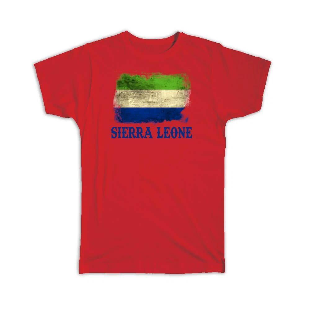 Gift T-Shirt : Sierra Leone Leonean Flag Africa African Country Souvenir XL