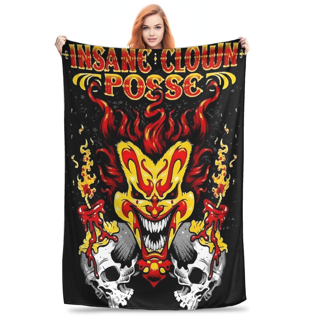 Insane Clown Posse Blanket Warm Soft Street Trend Plush Throw Blanket For Children Home Decor Flannel Bedspread Bed Cover