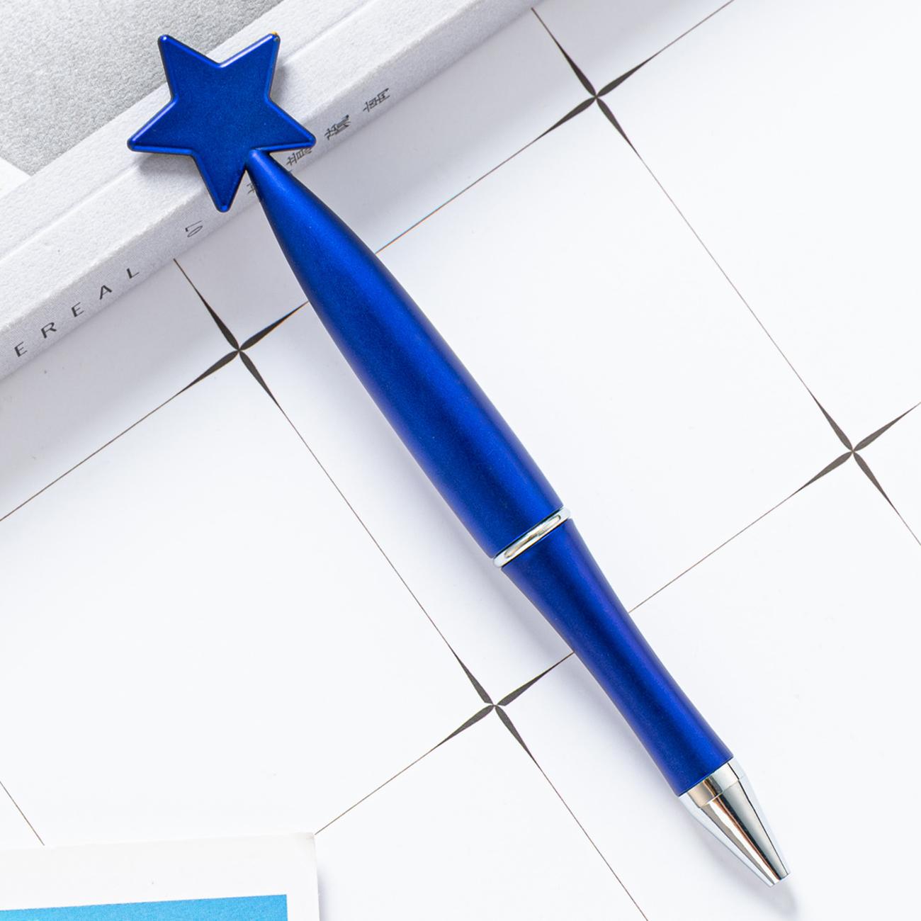New Arrival Promotional Cheap Assorted Colors Five-pointed Star Shape 1.0mm Black Ink Ball Pens School Office Plastic Pens