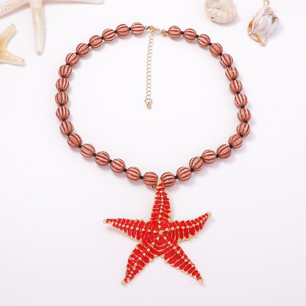Süße Emaille Krabbe Anhänger Halskette Polka Dot Perlen Halskette Einfache Böhmische Schlüsselbein Kette Damen