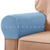 Plaid Stretch Sofa Armrest Cover: Thickened, Anti-Dirt, Solid Color Protector.
