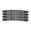 4pcs Car Wheel Hub Stickers Tire Rim Decorative Auto Logo Sticker For B Quattro TT RS Sline ABT 2.0 3.0 TDI 35TFSI A1 A2 A3
