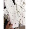 Korean Sweet & Spicy Polka Dot Lace Trim Long Sleeve Women's Winter T-shirt