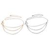 Boho Mond Körperkette, Mehrschichtiger Taillenkettengürtel, Metallbauch-Körperkette mit Sonnenanhänger, Rave Nachtclub Party Körper Schmuck Zubehör für Frauen