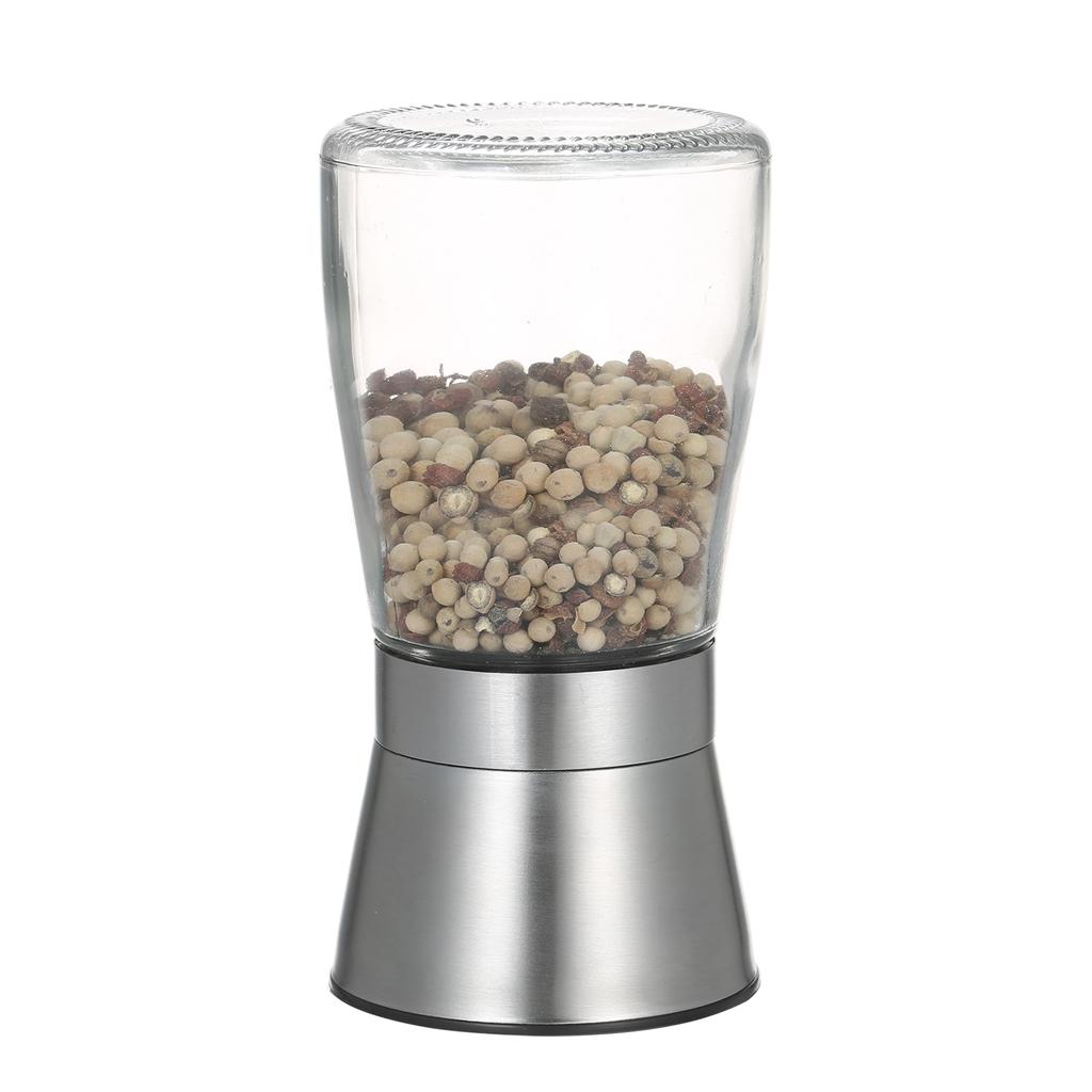 Salt and Pepper Grinder Refillable Coarseness 304 Stainless Steel Salt and Pepper Mill Shakers With Lid Seasoning Jar Holder Container
