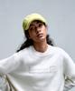 ERER Embroidered Detail Fleece Baseball Cap Yellow Green