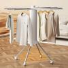Metal Folding Clothes Racks with Wheel Plastic Floor Portable Clothes Horse Space Saving Outdoor Drying Rack Home Storage Racks