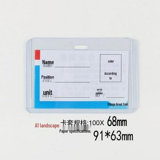 50-Pack Transparent Hard Plastic Name Tag & ID Card Holders with Free Shipping