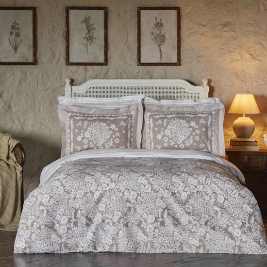 

Комплект двойного пододеяльника Karaca Home Harmonie из 100% хлопка, бежевый