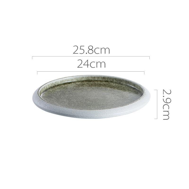 Creative Circular Ceramic Flat Plate Restaurant Service Plate Steak Plate Dessert Plates Sushi Plates Specialty Tableware
