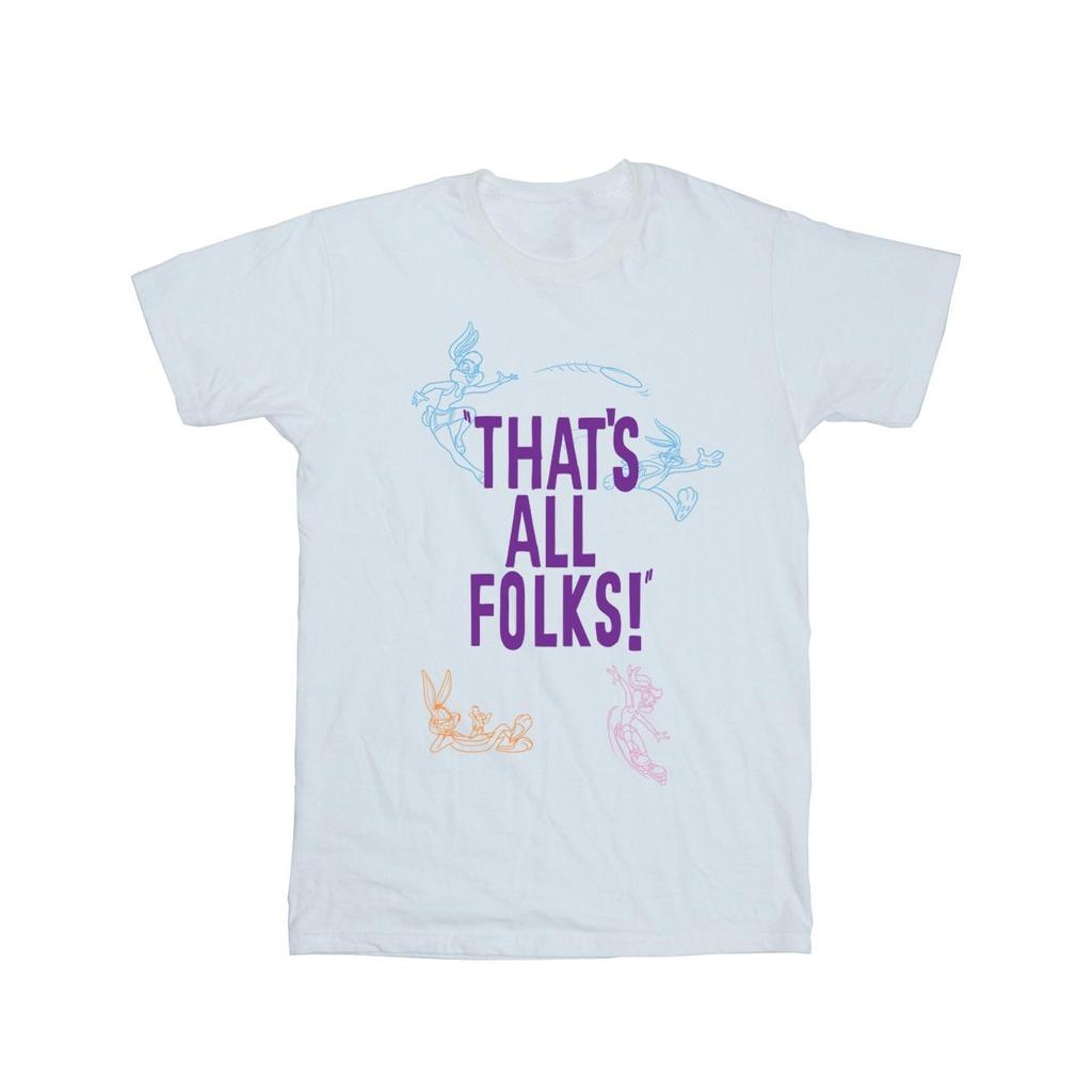 Looney Tunes Womens/Ladies That´s All Folks Cotton Boyfriend T-Shirt