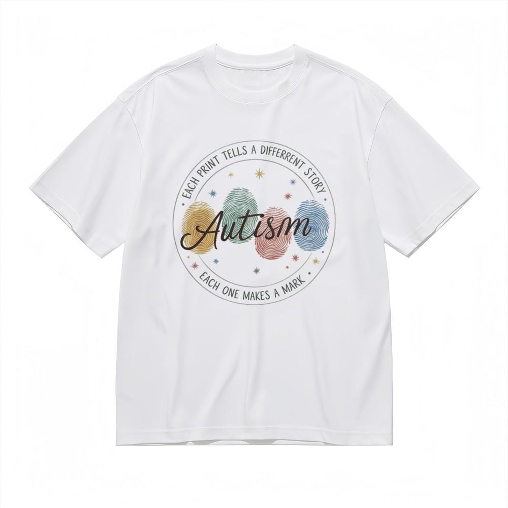 

Women s Trend Breathable Fashion Classic T-Shirt Autism Design Tee 3XL