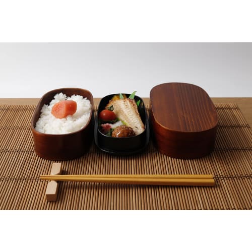 Osaka Choseido Magewappa Bento Box, 2 Tiers, 540cc, with Lid, Lunch Band, and Bonus Brown Band