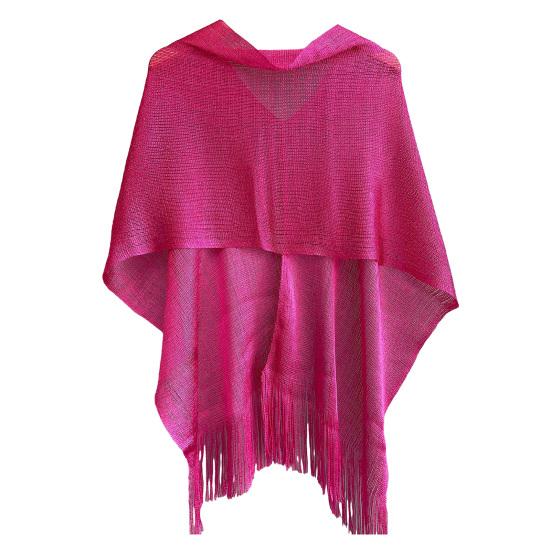 Women Beach Shawl Breathable Fabric Cover-up Shawl with Versatile Tassel Design Weddings Parties Travel Daily