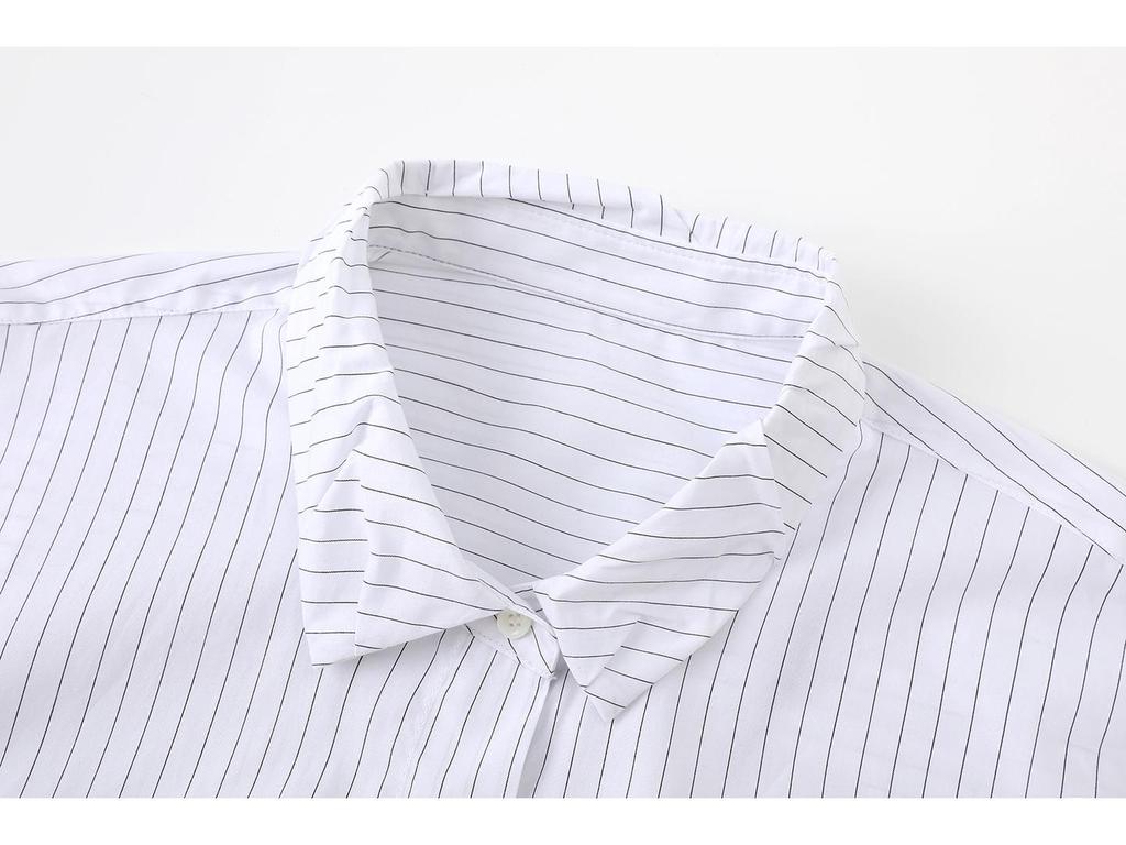 2026 Spring Women's Casual Striped Lapel Shirt - Simple, Versatile, and Chic