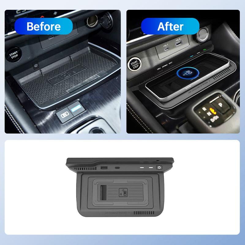 Car Wireless Charger For Nissan X-Trail T33 2021-2025 Accessories15w Fast Mobile Phone Charging Plate Adapter Interior Parts