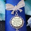 Bridal Bouquet Photo Charm Brooch Elegant Diamonds Inlayed Bowknot Brooch Pin Charm For Bride's Wedding Bouquet