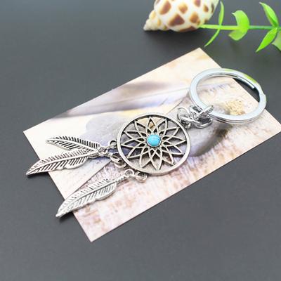 Dream Faux Unisex Catcher Přívěsek na klíče do auta Tyrkysový přívěsek Klíčenka s vykládaným přívěskem na klíče Dárek