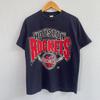 Vintage 90s Houston Rockets TShirt - Logo 7 NBA Basketball Graphic Tee - Navy Blue - Size Large - Retro Sports Fan Apparel - Size Medium