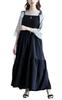 Gold Japan Plus Size Long Cami Dress with Tiered Solid Perfect for and Size Women's Pockets, Stretch, Color, Spring, Summer, Fall, 4L, Black,