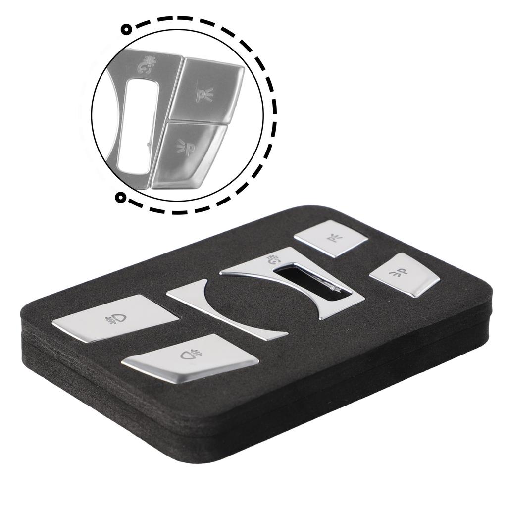 Brand New Switch Button Trim Car Accessories 6 Pcs Auto Styling For Left-hand Drive Headlight Switch Button Trim