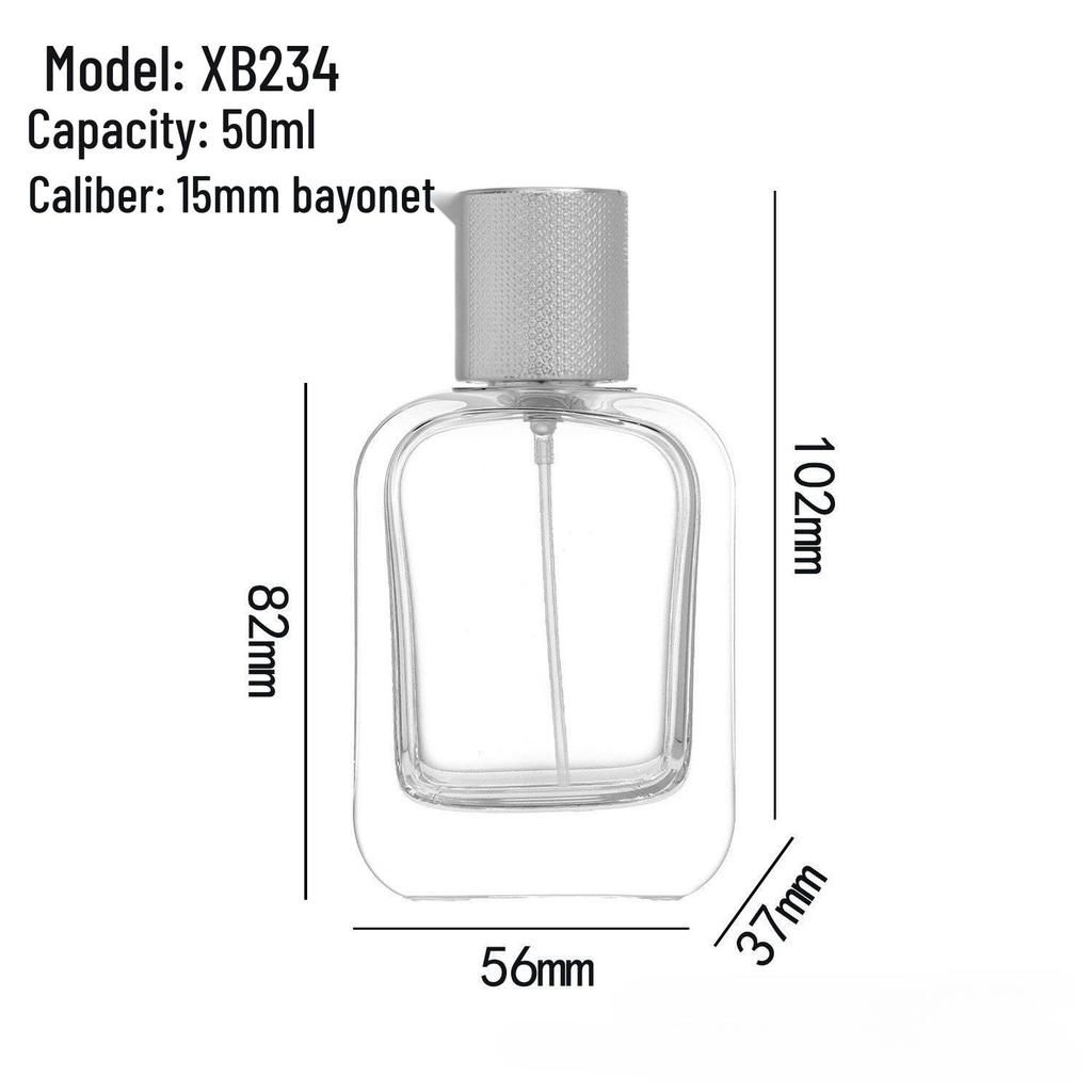 30ml Clear Glass Perfume Bottle with 15 Caliber Spray, 100ml Sample Capacity, Empty