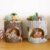 Creative Tree House Animals Flower Pots for Succulents Plants Decorative Planters Fairy Garden Container Home Desktop Decoration