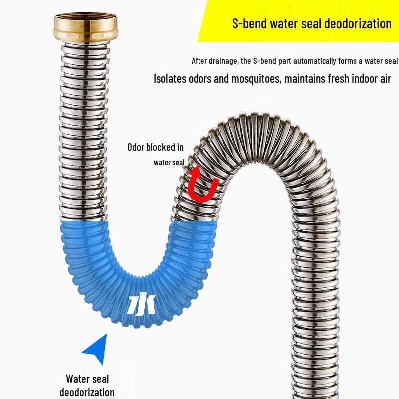 Stainless Steel Kitchen Sink Drain Pipe Set