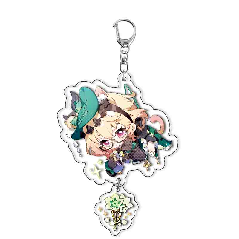 Genshin Impact Project Anime Keychain And Pendant For Role Wriothesley Kachina Emilie Kinich Mualani
