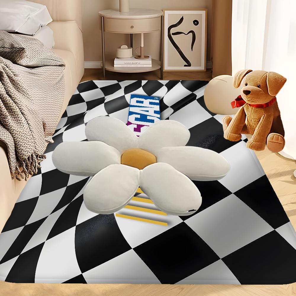 N-NASCARS Racing Car Hallway Carpet Washable Non-Slip Living Room Sofa Chairs Area Mat Kitchen Doormat Area Rug