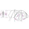 Cabin Tent with Roof Blue 8 Person Polyester and Steel